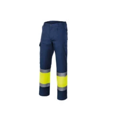 Pantalon Bicolore Haute Visibilité VELILLA -Vêtements Travail Série pantalon bicolore haute visibilite velilla navy jaune