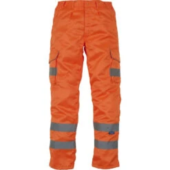 Pantalon Haute Visibilité Homme Yoko Cargo Déperlant -Vêtements Travail Série pantalon cargo haute visibilite homme toptex orange
