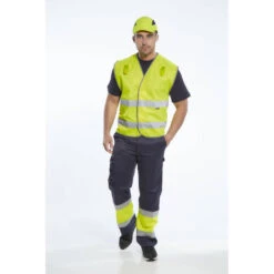 Pantalon Haute Visibilité Portwest Combat Bicolore -Vêtements Travail Série pantalon combat haute visibilite bicolore workwear jaune marine porte