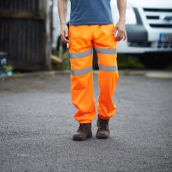 Pantalon De Jogging Haute Visibilité Yoko CARGO -Vêtements Travail Série pantalon de jogging haute visibilite yoko yhv016t orange fluo porte
