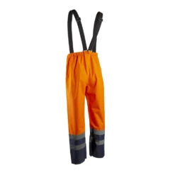 Pantalon De Pluie à Bretelles Haute Visibilité Coverguard Hydra -Vêtements Travail Série pantalon de pluie haute visibilite coverguard hydra orange dos