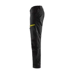 Pantalon De Service Multipoches Blaklader + STRETCH 31 Pantalon De Service Multipoches Blaklader + STRETCH -Vêtements Travail Série pantalon de service blaklader stretch noir jaune cote2