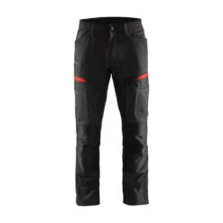Pantalon De Service Multipoches Blaklader + STRETCH 34 Pantalon De Service Multipoches Blaklader + STRETCH -Vêtements Travail Série pantalon de service blaklader stretch noir rouge