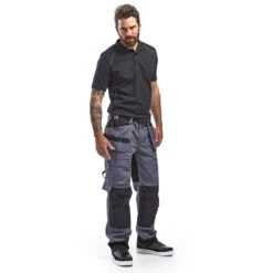 Pantalon De Travail Artisan + Blaklader Bicolore -Vêtements Travail Série pantalon de travail artisan blaklader bicolore gris noir porte
