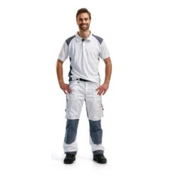 Pantalon De Travail Bicolore Blaklader Artisan -Vêtements Travail Série pantalon de travail bicolore blaklader artisan blanc gris porte 1