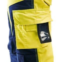 Pantalon De Travail Haute Visibilité Blaklader Artisan Classe 2 Avec Poches Flottantes -Vêtements Travail Série pantalon de travail haute visibilite blaklader artisan classe 2 jaune fluo marine detail3 1