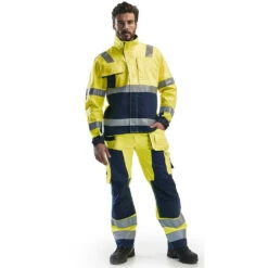 Pantalon De Travail Haute Visibilité Blaklader Artisan Classe 2 Avec Poches Flottantes -Vêtements Travail Série pantalon de travail haute visibilite blaklader artisan classe 2 jaune fluo marine port 1 1