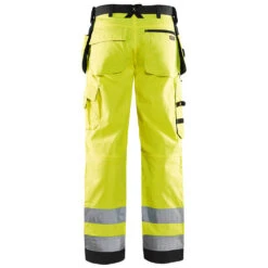 Pantalon De Travail Haute Visibilité Blaklader Artisan Classe 2 Avec Poches Flottantes -Vêtements Travail Série pantalon de travail haute visibilite blaklader artisan classe 2 jaune fluo noir dos 1 1