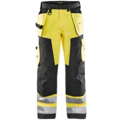 Pantalon De Travail Haute Visibilité Blaklader Artisan Classe 2 Avec Poches Flottantes -Vêtements Travail Série pantalon de travail haute visibilite blaklader artisan classe 2 jaune fluo noir 1 1