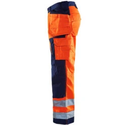 Pantalon De Travail Haute Visibilité Blaklader Artisan Classe 2 Avec Poches Flottantes -Vêtements Travail Série pantalon de travail haute visibilite blaklader artisan classe 2 orange fluo marine cot 2 1 1