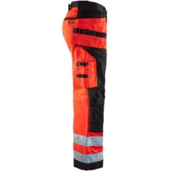 Pantalon De Travail Haute Visibilité Blaklader Artisan Classe 2 Avec Poches Flottantes -Vêtements Travail Série pantalon de travail haute visibilite blaklader artisan classe 2 rouge fluo noir cot 1 1 1