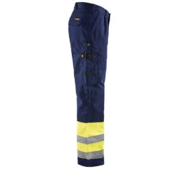 Pantalon De Travail Haute Visibilité Blaklader Spécial Transport Classe 1 -Vêtements Travail Série pantalon de travail haute visibilite blaklader transport classe 1 jaune fluo marine cot 1