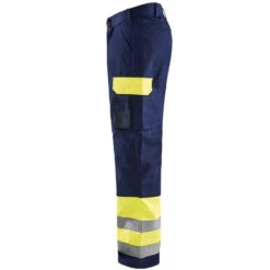 Pantalon De Travail Haute Visibilité Blaklader Spécial Transport Classe 1 -Vêtements Travail Série pantalon de travail haute visibilite blaklader transport classe 1 jaune fluo marine cot 2