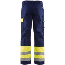 Pantalon De Travail Haute Visibilité Blaklader Spécial Transport Classe 1 -Vêtements Travail Série pantalon de travail haute visibilite blaklader transport classe 1 jaune fluo marine dos