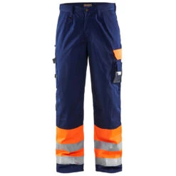 Pantalon De Travail Haute Visibilité Blaklader Spécial Transport Classe 1 -Vêtements Travail Série pantalon de travail haute visibilite blaklader transport classe 1 orange fluo marine