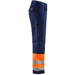 Pantalon De Travail Haute Visibilité Blaklader Spécial Transport Classe 1 -Vêtements Travail Série pantalon de travail haute visibilite blaklader transport classe 1 orange fluo marine cot 1