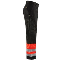Pantalon De Travail Haute Visibilité Blaklader Spécial Transport Classe 1 -Vêtements Travail Série pantalon de travail haute visibilite blaklader transport classe 1 rouge fluo noir cot 1