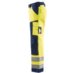 Pantalon De Travail Haute Visibilité Blaklader LIGHT WEIGHT Genoux Cordura -Vêtements Travail Série pantalon de travail haute visibilite genoux cordura blaklader jaune marine cote2