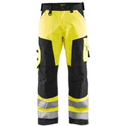 Pantalon De Travail Haute Visibilité Blaklader LIGHT WEIGHT Genoux Cordura -Vêtements Travail Série pantalon de travail haute visibilite genoux cordura blaklader jaune noir