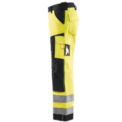 Pantalon De Travail Haute Visibilité Blaklader LIGHT WEIGHT Genoux Cordura -Vêtements Travail Série pantalon de travail haute visibilite genoux cordura blaklader jaune noir cote2