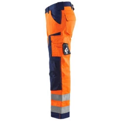Pantalon De Travail Haute Visibilité Blaklader LIGHT WEIGHT Genoux Cordura -Vêtements Travail Série pantalon de travail haute visibilite genoux cordura blaklader orange marine cote2