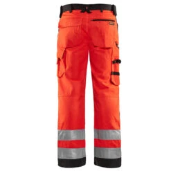 Pantalon De Travail Haute Visibilité Blaklader LIGHT WEIGHT Genoux Cordura -Vêtements Travail Série pantalon de travail haute visibilite genoux cordura blaklader rouge noir dos
