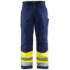Pantalon De Travail Haute Visibilité Matelassé Blaklader Hiver -Vêtements Travail Série pantalon de travail haute visibilite polycoton blaklader hiver jaune marine