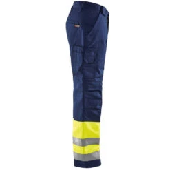 Pantalon De Travail Haute Visibilité Matelassé Blaklader Hiver -Vêtements Travail Série pantalon de travail haute visibilite polycoton blaklader hiver jaune marine cote1
