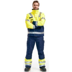Pantalon De Travail Haute Visibilité Matelassé Blaklader Hiver -Vêtements Travail Série pantalon de travail haute visibilite polycoton blaklader hiver jaune marine porte