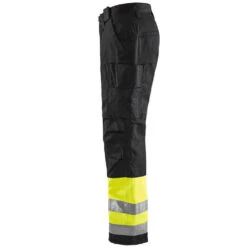 Pantalon De Travail Haute Visibilité Matelassé Blaklader Hiver -Vêtements Travail Série pantalon de travail haute visibilite polycoton blaklader hiver jaune noir cote2
