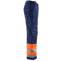 Pantalon De Travail Haute Visibilité Matelassé Blaklader Hiver -Vêtements Travail Série pantalon de travail haute visibilite polycoton blaklader hiver orange marine cote1