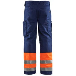Pantalon De Travail Haute Visibilité Matelassé Blaklader Hiver -Vêtements Travail Série pantalon de travail haute visibilite polycoton blaklader hiver orange marine dos