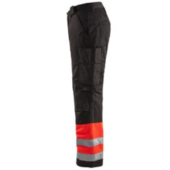 Pantalon De Travail Haute Visibilité Matelassé Blaklader Hiver -Vêtements Travail Série pantalon de travail haute visibilite polycoton blaklader hiver rouge noir cote2