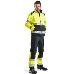 Pantalon De Travail Haute Visibilité Softshell Blaklader Stretch Classe 1 -Vêtements Travail Série pantalon de travail haute visibilite softshell blaklader stretch classe 1 noir jaune fluo port