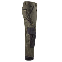 Pantalon De Travail Paysagiste Blaklader Polycoton -Vêtements Travail Série pantalon de travail paysagiste polycoton blaklader vert armee noir cote