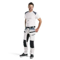 Pantalon De Travail Peintre Blaklader 100% Coton Stretch 7 Pantalon De Travail Peintre Blaklader 100% Coton Stretch -Vêtements Travail Série pantalon de travail peintre blaklader 100 pour cent coton blanc porte