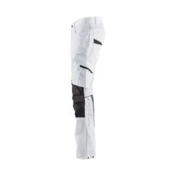 Pantalon De Travail Peintre Blaklader +STRETCH -Vêtements Travail Série pantalon de travail peintre blaklader stretch blanc gris cote 2
