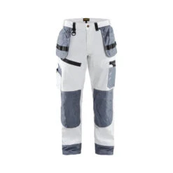 Pantalon De Travail Peintre X1500 Blaklader 100% Coton Poches Flottantes -Vêtements Travail Série pantalon de travail peintre x1500 blaklader 100 coton blanc gris