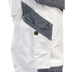 Pantalon De Travail Peintre X1500 Blaklader 100% Coton Poches Flottantes -Vêtements Travail Série pantalon de travail peintre x1500 blaklader 100 coton blanc gris detail2