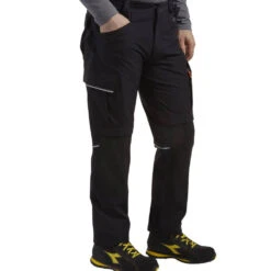 Pantalon De Travail Avec Poches Genouillères TECH PERFORMANCE Diadora -Vêtements Travail Série pantalon de travail tech performance diadora noir action1