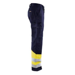Pantalon Haute Visibilité Multipoche Blaklader Classe 1 -Vêtements Travail Série pantalon haute visibilite poches jambes spacieuses blaklader marine jaune cote