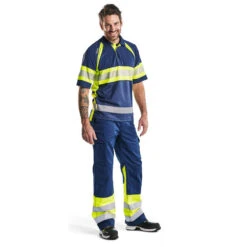 Pantalon Haute Visibilité Multipoche Blaklader Classe 1 -Vêtements Travail Série pantalon haute visibilite poches jambes spacieuses blaklader marine jaune porte