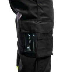 Pantalon Haute Visibilité Multipoche Blaklader Classe 1 -Vêtements Travail Série pantalon haute visibilite poches jambes spacieuses blaklader noir jaune detail 2