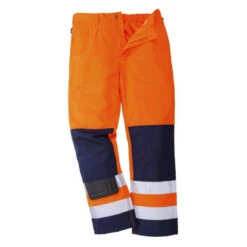 Pantalon Haute Visibilité à Genouillère Texo Portwest SEVILLE -Vêtements Travail Série pantalon haute visibilite texo portwest seville orange marine