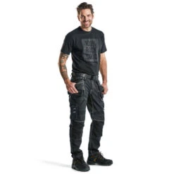 Pantalon De Travail Artisan Blaklader X1900 Stretch -Vêtements Travail Série pantalon x1900 artisan stretch blaklader noir porte