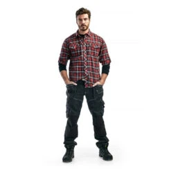 Pantalon De Travail Artisan Blaklader X1900 Stretch Genoux Préformés -Vêtements Travail Série pantalon x1900 artisan stretch tissu 1141 blaklader noir porte