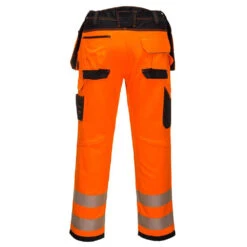 Pantalon Haute Visibilité Multi Poches Portwest Vision -Vêtements Travail Série pantalon haute visibilit vision orange dos