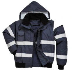 Bomber Imperméable 3 En 1 Portwest IONA 20 Bomber Imperméable 3 En 1 Portwest IONA -Vêtements Travail Série parka 3 en 1 portwest iona marine capuche relevee