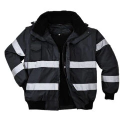 Bomber Imperméable 3 En 1 Portwest IONA 17 Bomber Imperméable 3 En 1 Portwest IONA -Vêtements Travail Série parka 3 en 1 portwest iona noir ouvert