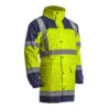 Parka De Pluie à Capuche Respirante Haute Visibilité HV Coverguard HYDRA -Vêtements Travail Série parka de pluie a capuche respirante haute visibilite hv coverguard hydra jaune